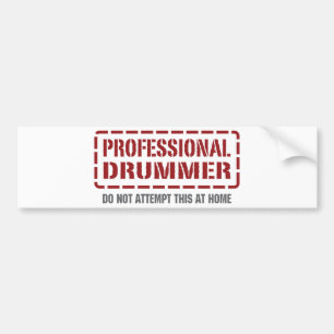 Professional Drummer Bumper Sticker