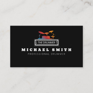 professional Drums Drummer  Business Card