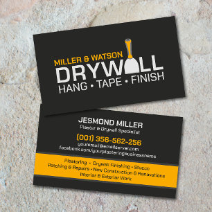 Professional Drywall Plastering Services Business Card