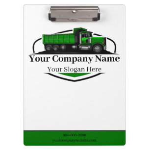 Professional Dump Truck Hauling Company Clipboard