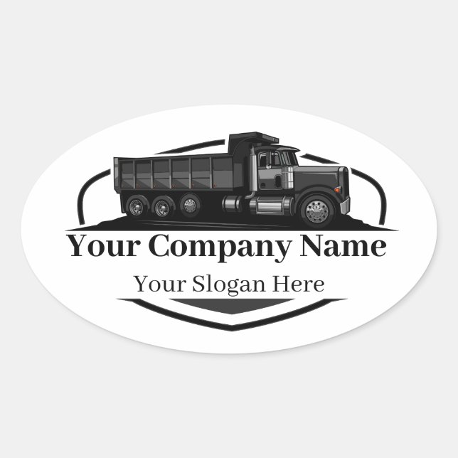 Professional Dump Truck Hauling Company  Oval Sticker (Front)