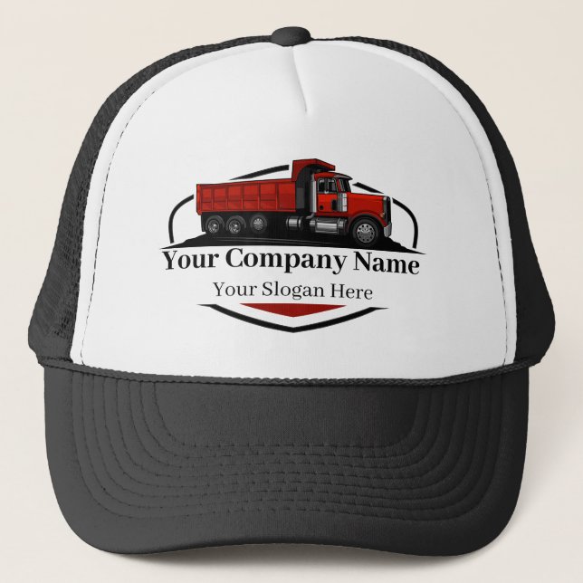 Professional Dump Truck Hauling Company  Trucker Hat (Front)