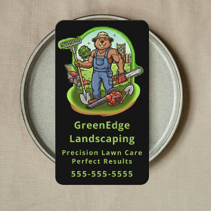 Professional Eco-Friendly Lawn Care Landscaping Business Card