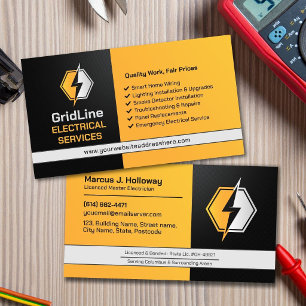 Professional Electrical Contractor - Electrician Business Card