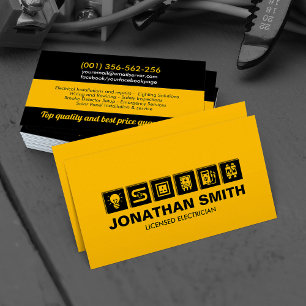 Professional Electrical Contractor - Electrician Business Card