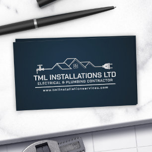 Professional Electrical & Plumbing Contractor  Business Card