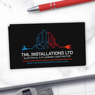 Professional Electrical & Plumbing Contractor  Business Card