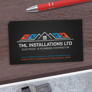 Professional Electrical & Plumbing Contractor  Business Card