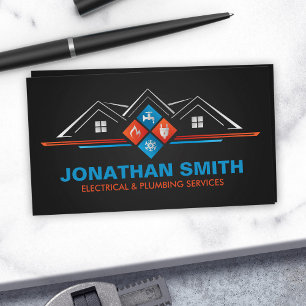 Professional Electrical & Plumbing Contractor  Business Card