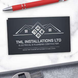 Professional Electrical & Plumbing Contractor  Business Card