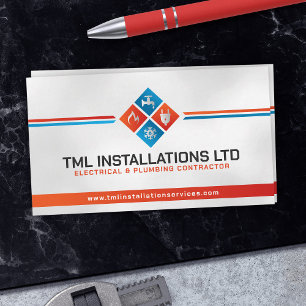 Professional Electrical & Plumbing Contractor  Business Card