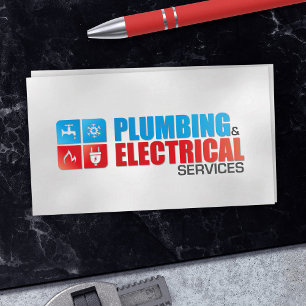 Professional Electrical & Plumbing Contractor  Business Card
