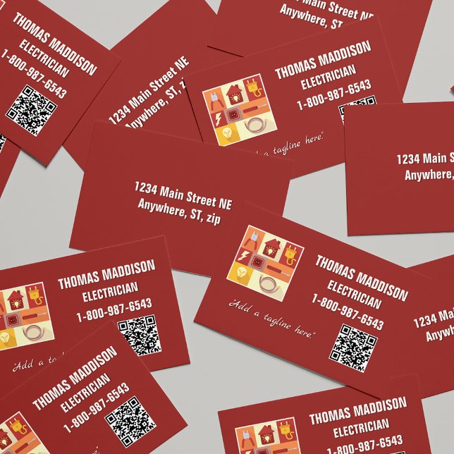 Professional Electrician Iconic Business Card (Creator Uploaded)