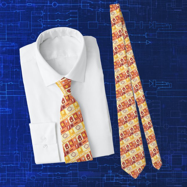 Professional Electrician Iconic Small Designed Tie (Creator Uploaded)