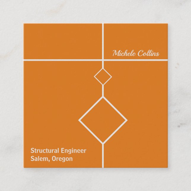 Professional Elegance Square Business Card (Front)