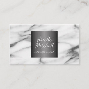Professional Elegant Alabaster Marble Pattern Business Card