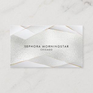 Professional Elegant Angular Facets Frost Opal Business Card