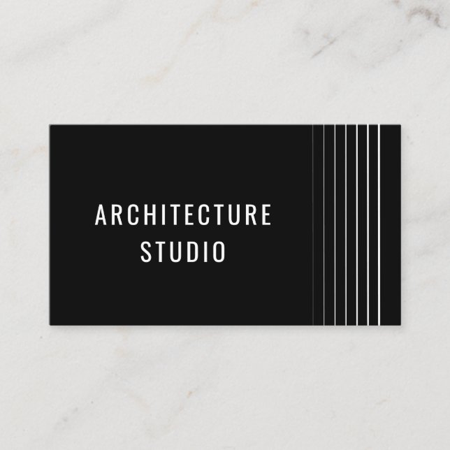 Professional elegant architect designer modern business card (Front)
