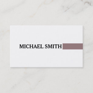 Professional Elegant Bazaar Modern Plain White Business Card