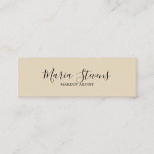 Professional Elegant Beige Mini Business Card