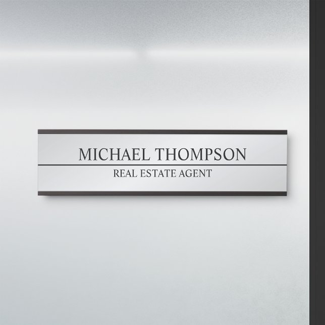 Professional Elegant Black and Silver Door Sign (Creator Uploaded)