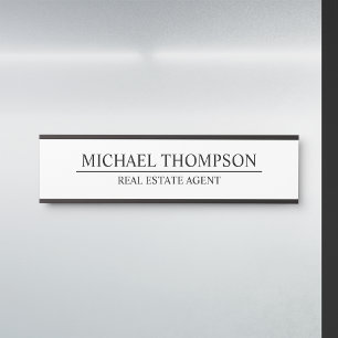 Professional Elegant Black and White Door Sign