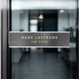 Professional Elegant Black Gold Classy Door Sign