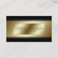 Professional Elegant Black Gold Faux Modern