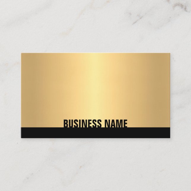 Professional Elegant Black Gold Modern Creative Business Card (Front)
