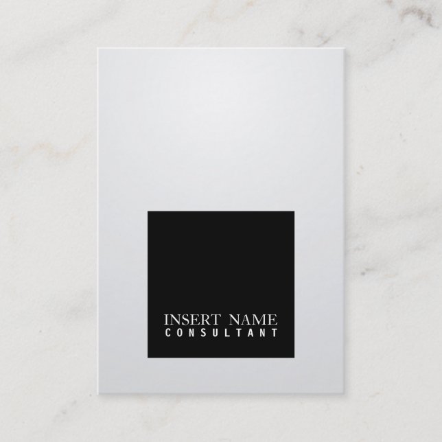 Professional Elegant Black Square Modern Gradient Business Card (Front)
