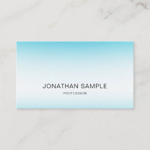 Professional Elegant Blue Modern Simple Plain Luxe Business Card