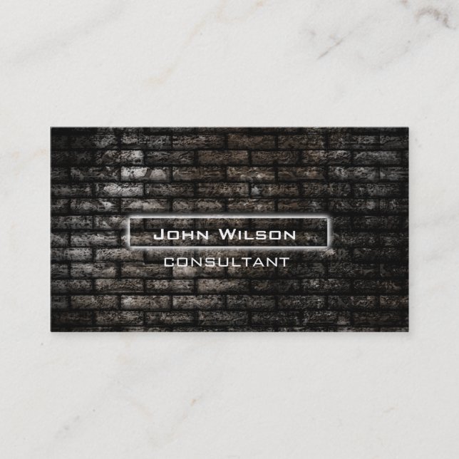 Professional elegant brick wall business card (Front)