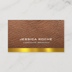 Professional Elegant Brown Modern  Architect  Business Card