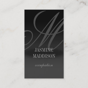 Professional elegant business card Black Grey