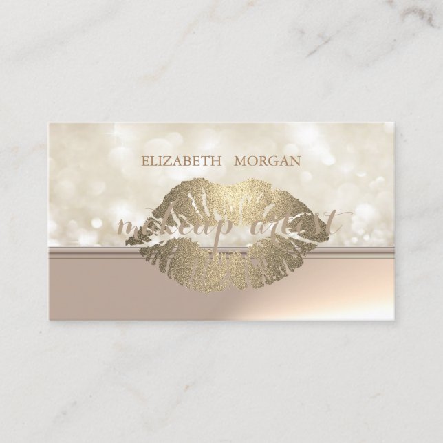 Professional Elegant Chic Bokeh Business Card (Front)