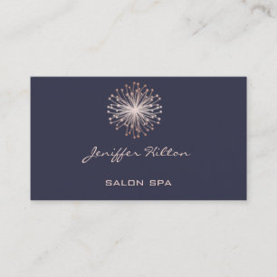Professional elegant chic damask dandelion business card