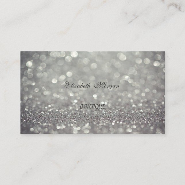 Professional Elegant Chic ,Glittery, Bokeh Business Card (Front)