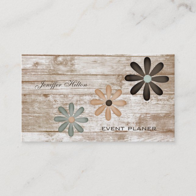 Professional elegant chic vintage floral business card (Front)