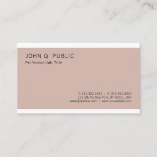 Professional Elegant Colors Modern Sleek Plain Business Card
