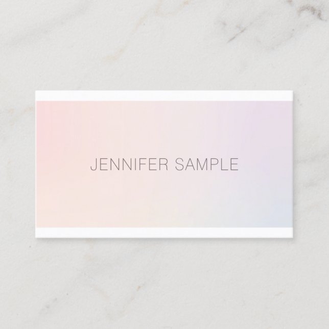 Professional Elegant Colour Harmony Modern Plain Business Card (Front)