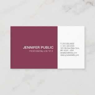 Professional Elegant Colours Artistic Plain Modern Business Card