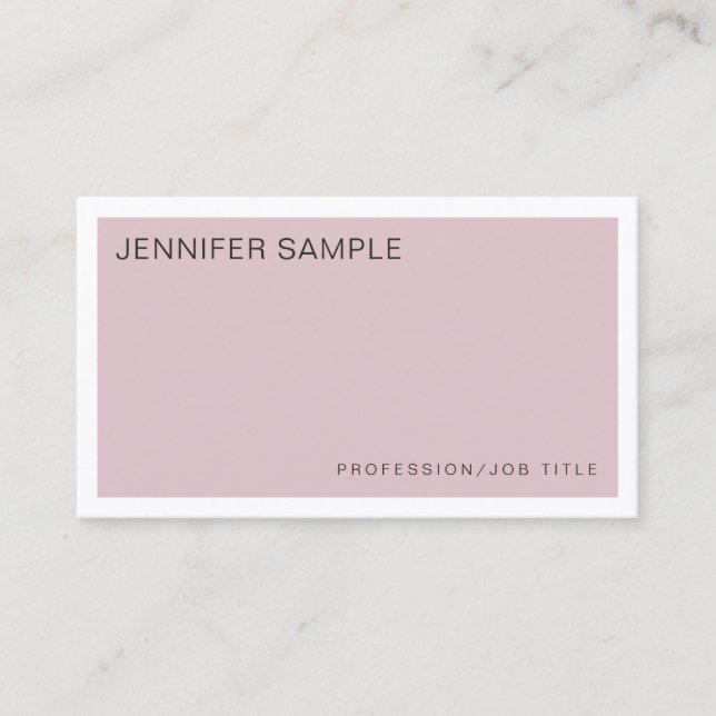 Professional Elegant Colours Minimalist Design Lux Business Card (Front)