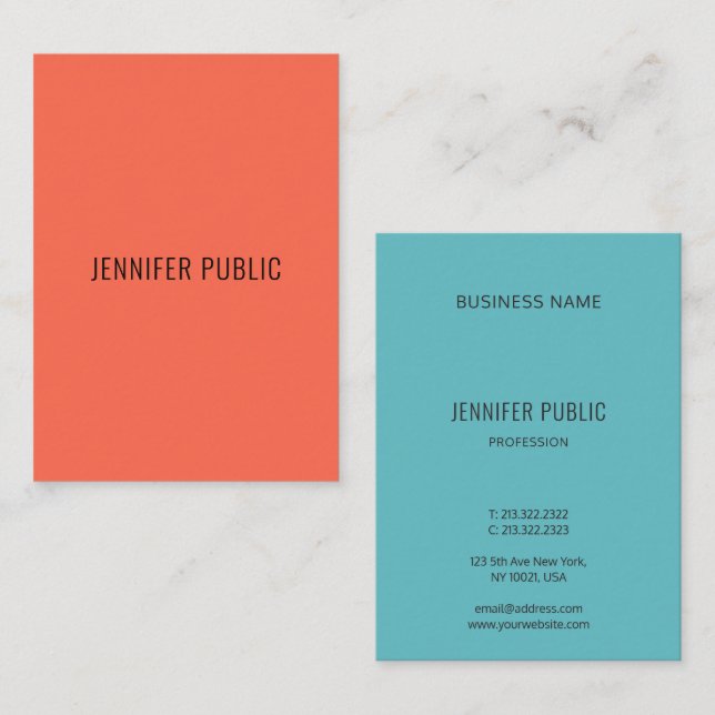 Professional Elegant Colours Modern Simple Templat Business Card (Front/Back)