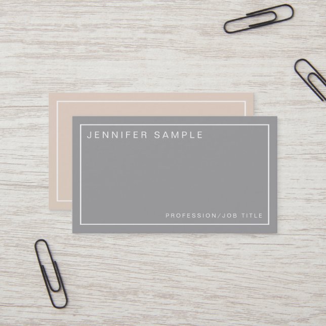 Professional Elegant Colours Modern Trendy Design Business Card (Front/Back In Situ)