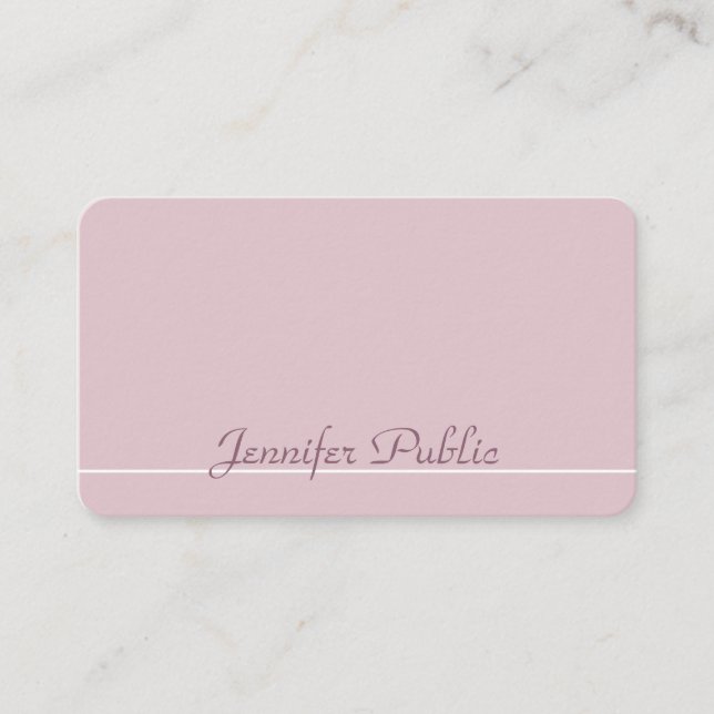 Professional Elegant Colours Modern Trendy Plain Business Card (Front)