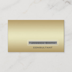 Professional elegant contemporary plain golden business card