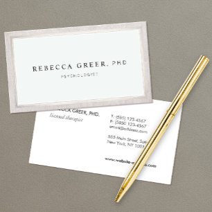 Professional Elegant Counselor and Therapist Business Card