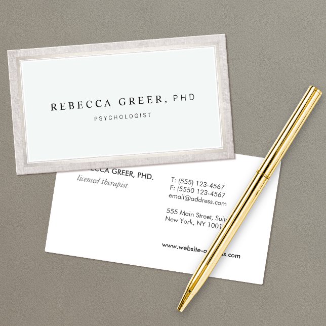 Professional Elegant Counselor and Therapist Business Card (Creator Uploaded)