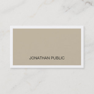 Professional Elegant Design Modern Sleek Plain Business Card