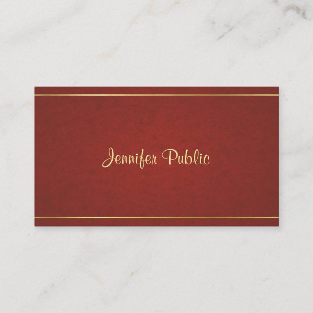 Professional Elegant Design Pearl Finished Luxury Business Card (Front)